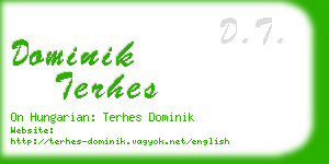 dominik terhes business card